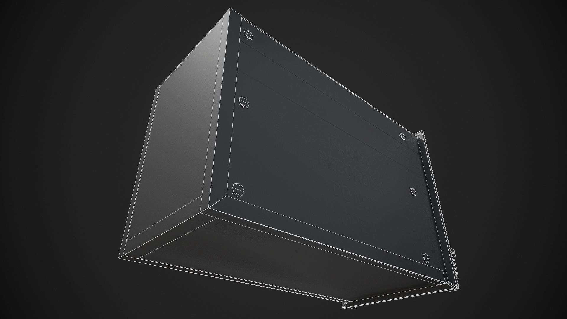 Flight Recorder Low-poly 3D model_11