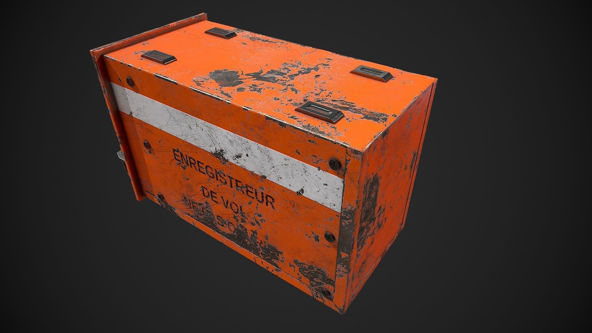 Flight Recorder Low-poly 3D model_6