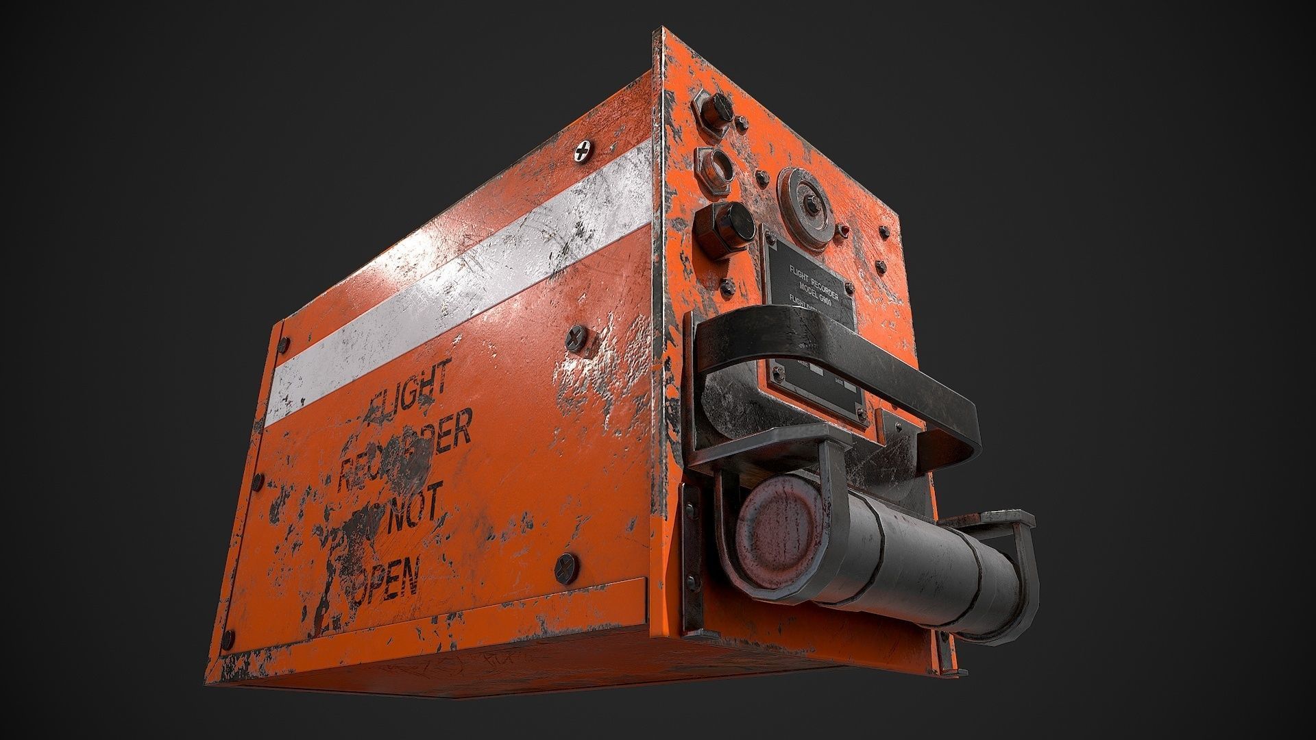 Flight Recorder Low-poly 3D model_4