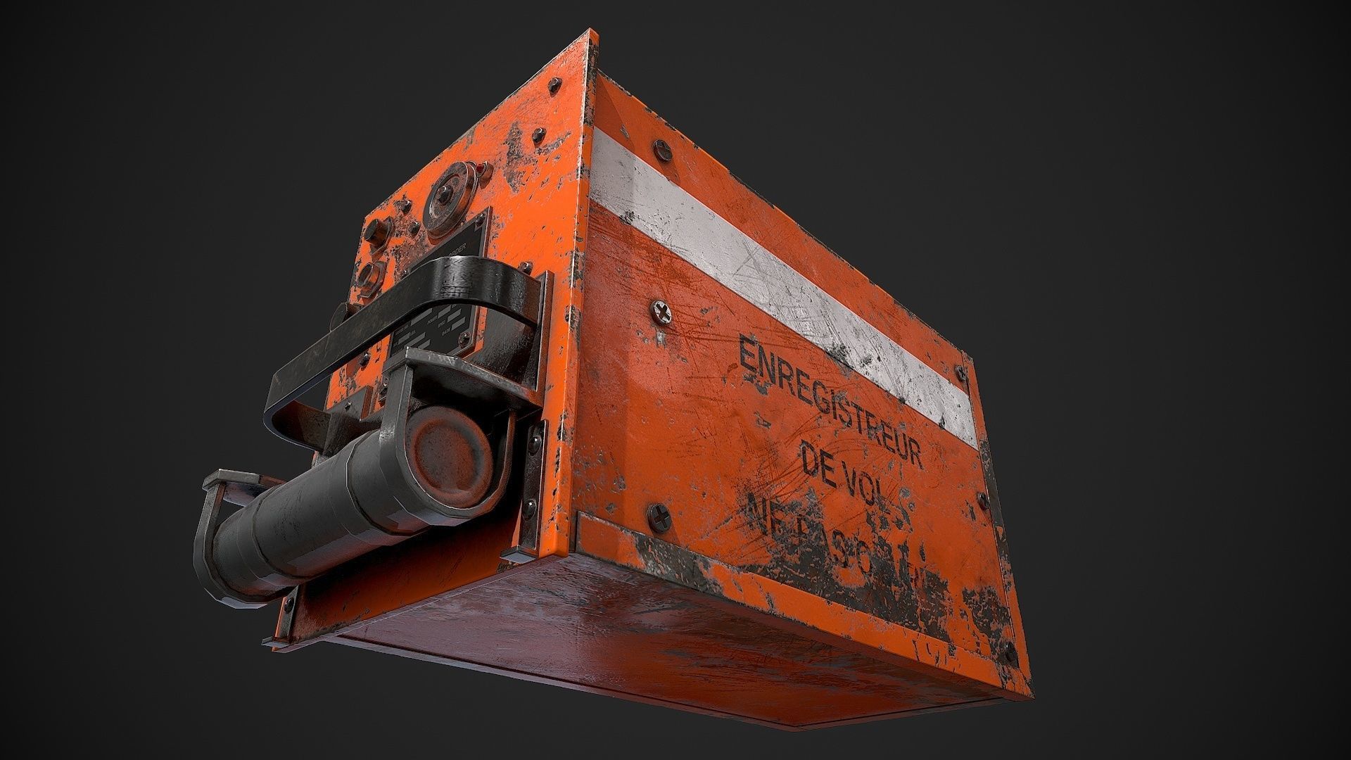 Flight Recorder Low-poly 3D model_5