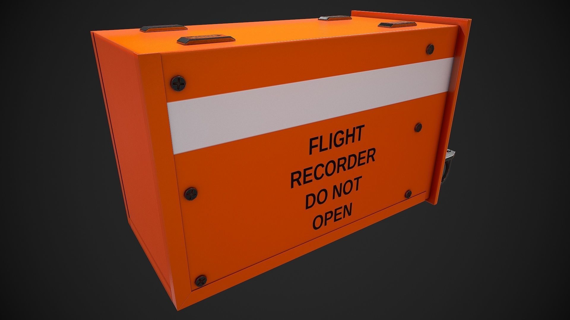 Flight Recorder Low-poly 3D model_2