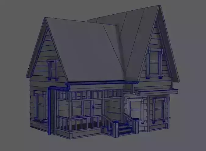 House from the Disney movie Up Low-poly 3D model