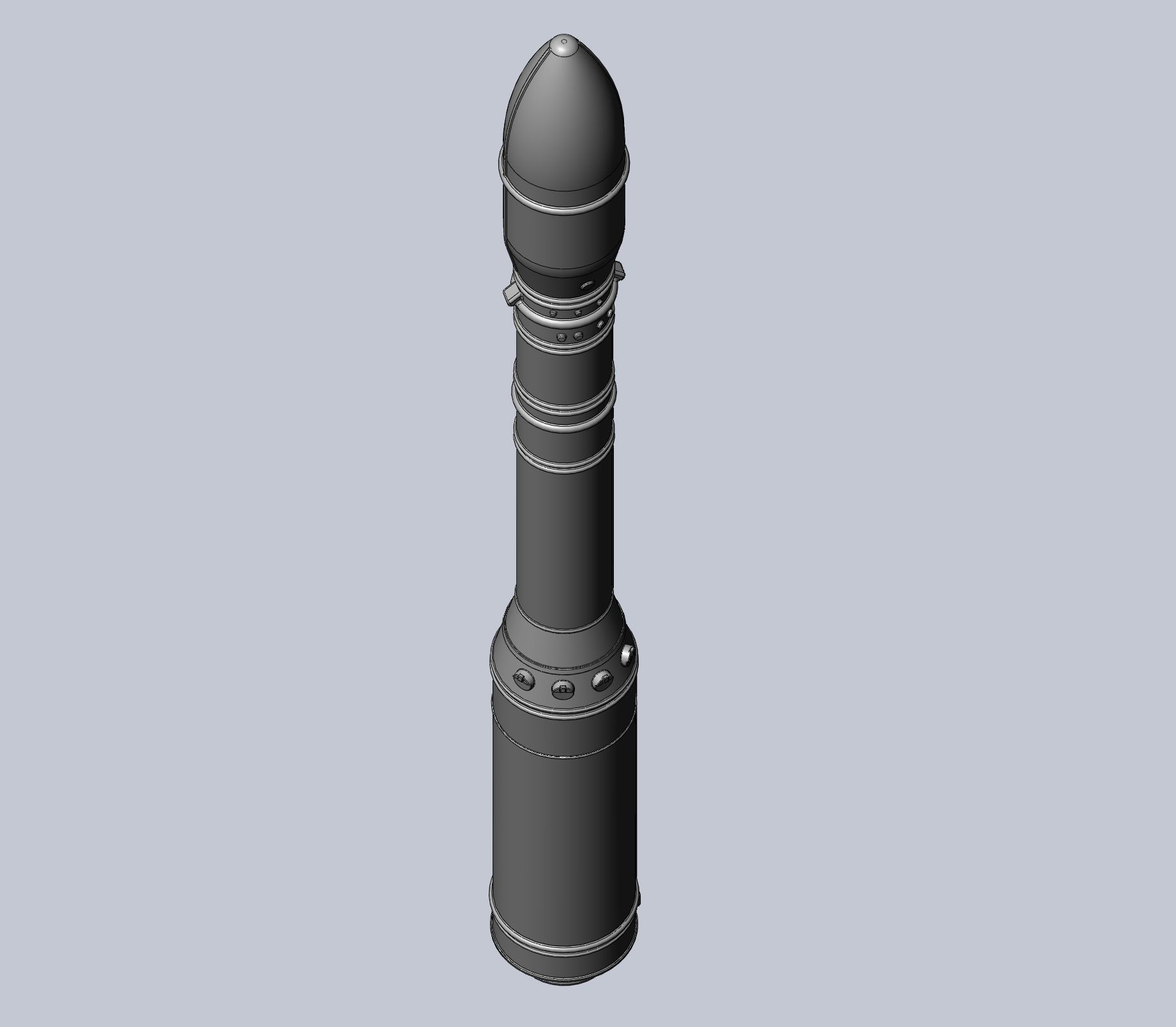 Arianespace ASI ESA Vega Rocket Printable Miniature 3D print model_34
