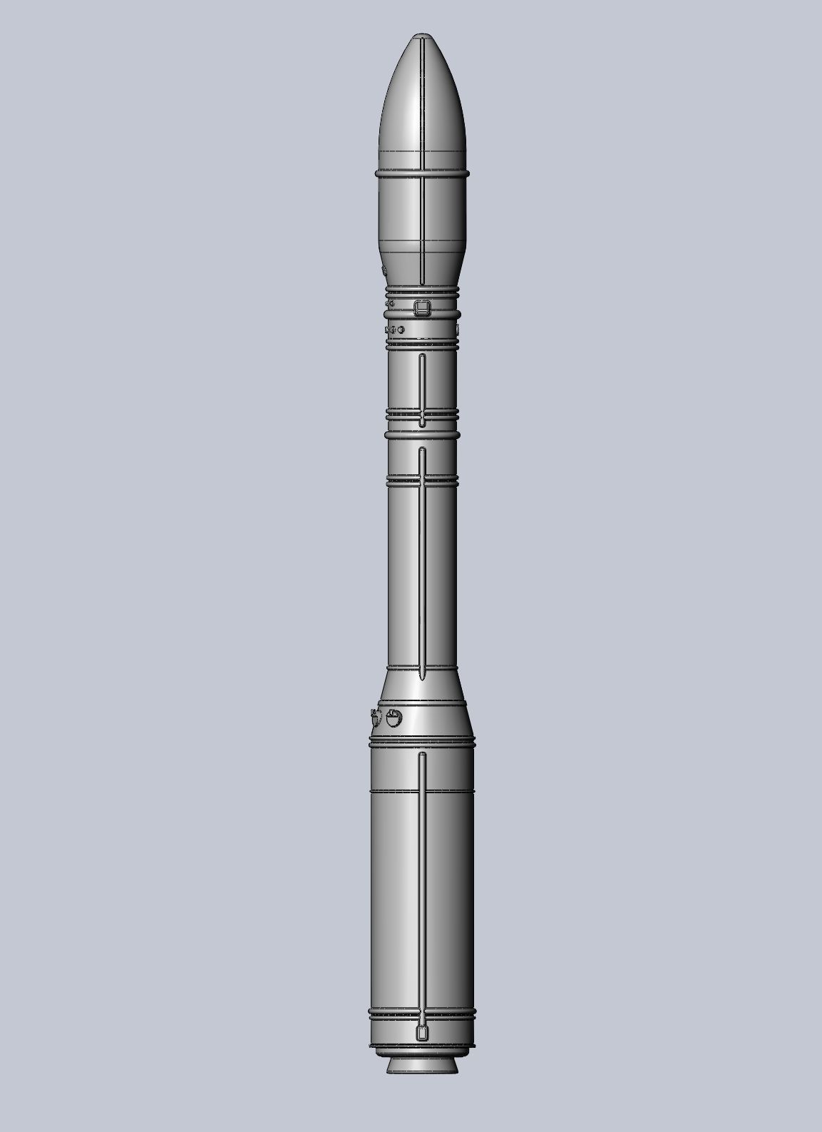 Arianespace ASI ESA Vega Rocket Printable Miniature 3D print model_14