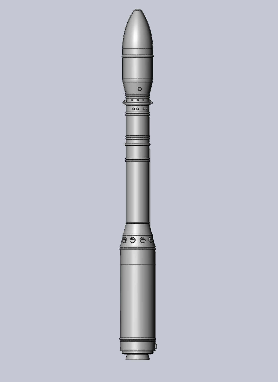 Arianespace ASI ESA Vega Rocket Printable Miniature 3D print model_3