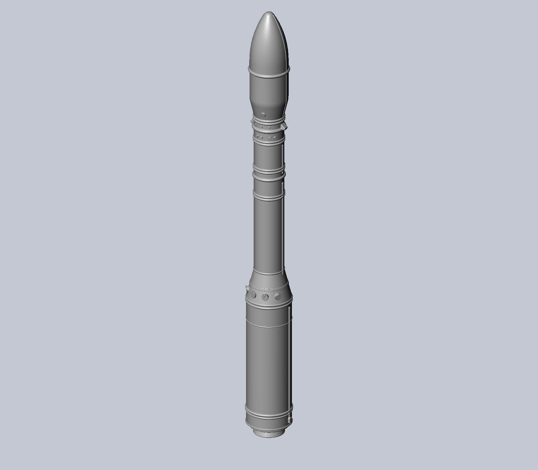 Arianespace ASI ESA Vega Rocket Printable Miniature 3D print model_15
