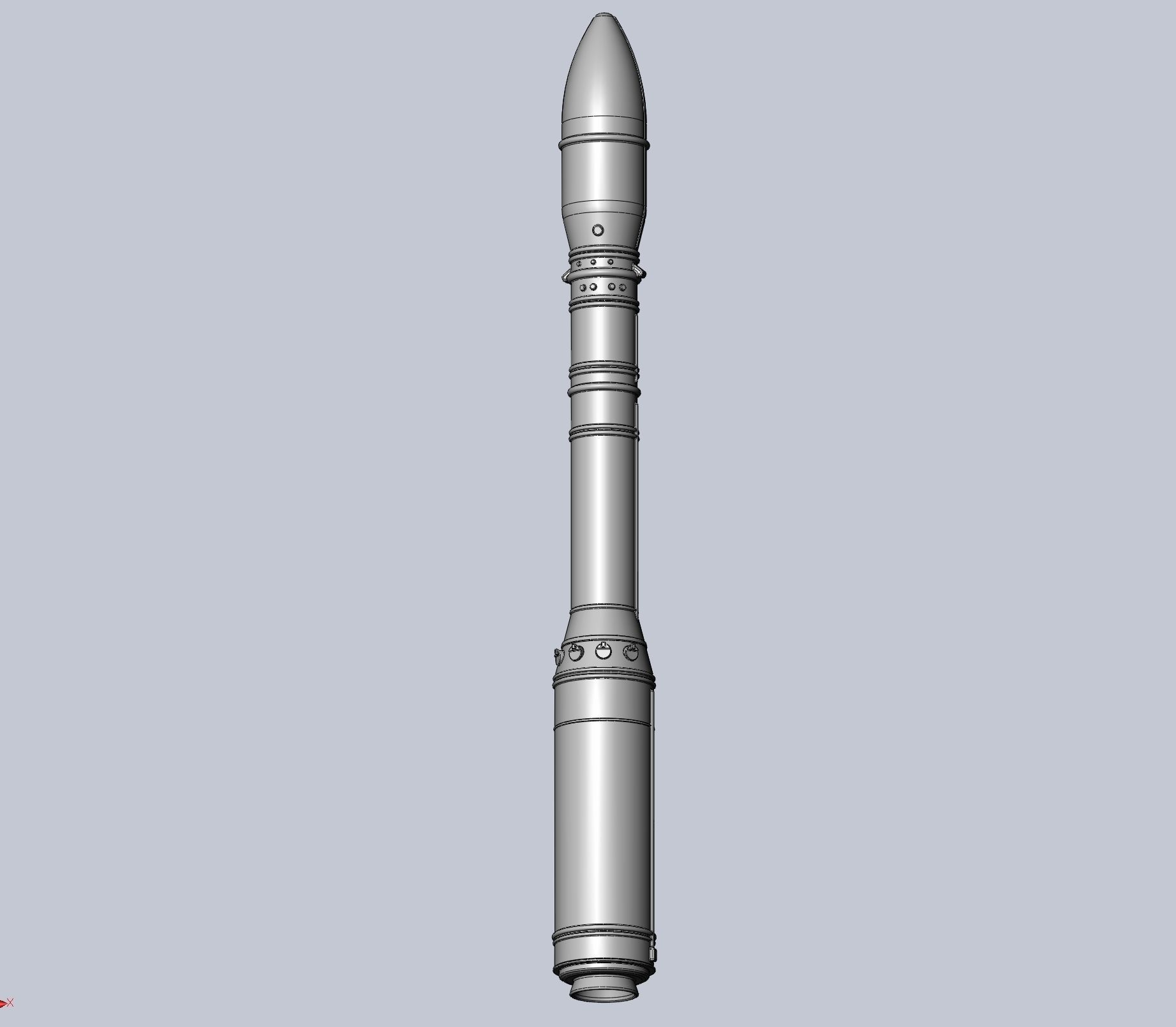 Arianespace ASI ESA Vega Rocket Printable Miniature 3D print model_5