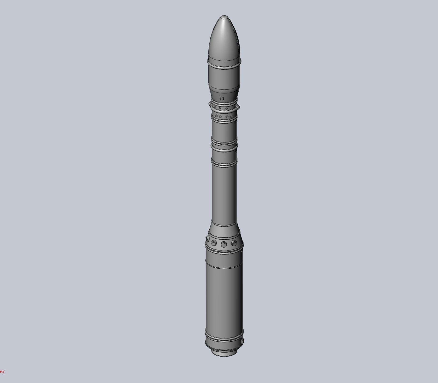 Arianespace ASI ESA Vega Rocket Printable Miniature 3D print model_35