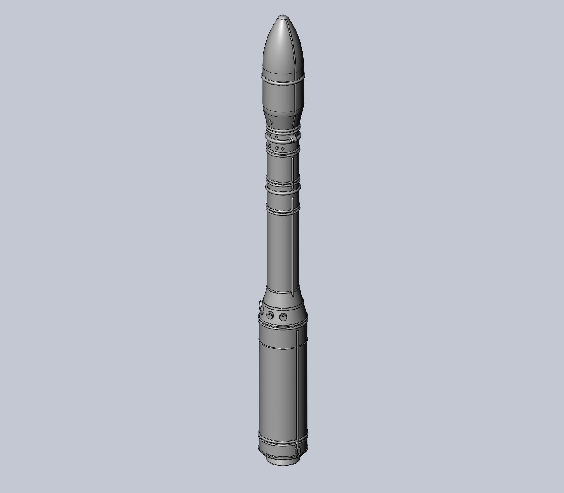 Arianespace ASI ESA Vega Rocket Printable Miniature 3D print model_9