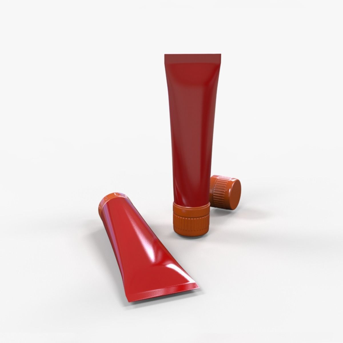 Cream tube 3D model_2