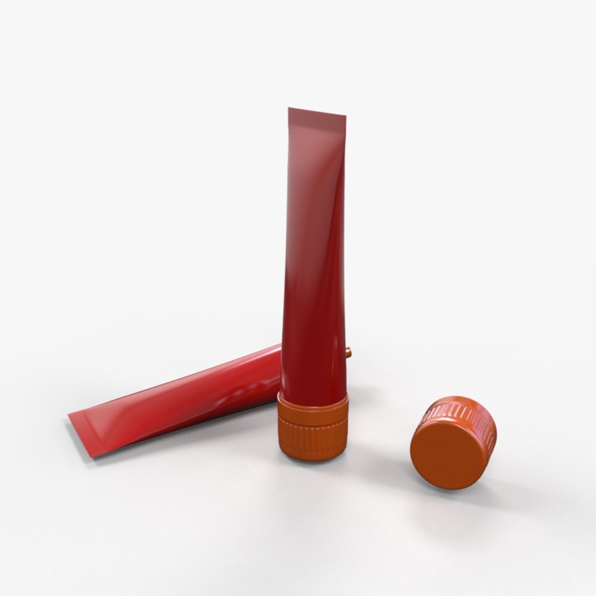 Cream tube 3D model_3