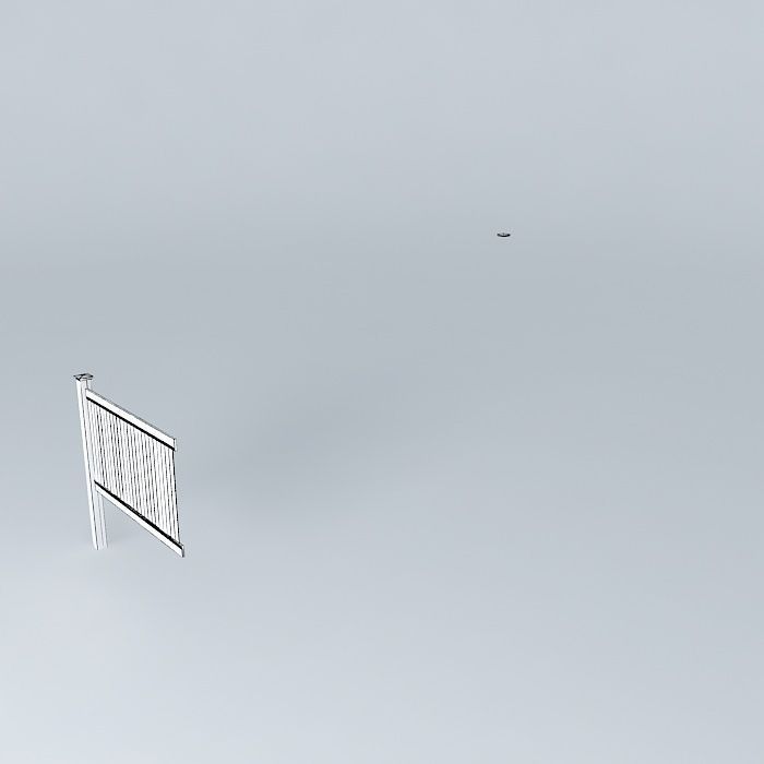 Vinyl Privacy Fence Free 3D model_4
