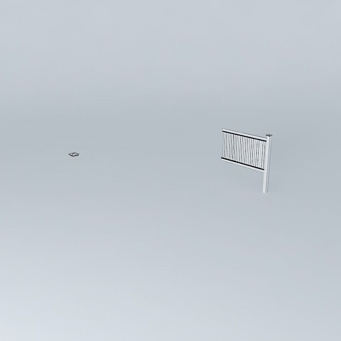 Vinyl Privacy Fence Free 3D model_3