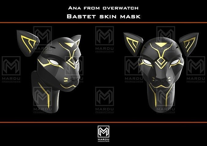 Ana Bastet mask f3D printing for cosplay 3D print model