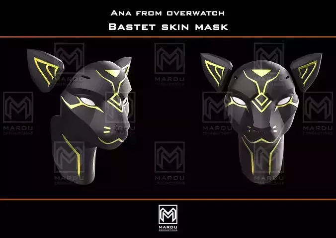 Ana Bastet mask f3D printing for cosplay 3D print model