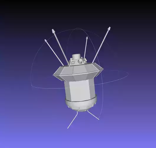 Simple Luna 3 Spaceprobe Printable Miniature 3D print model