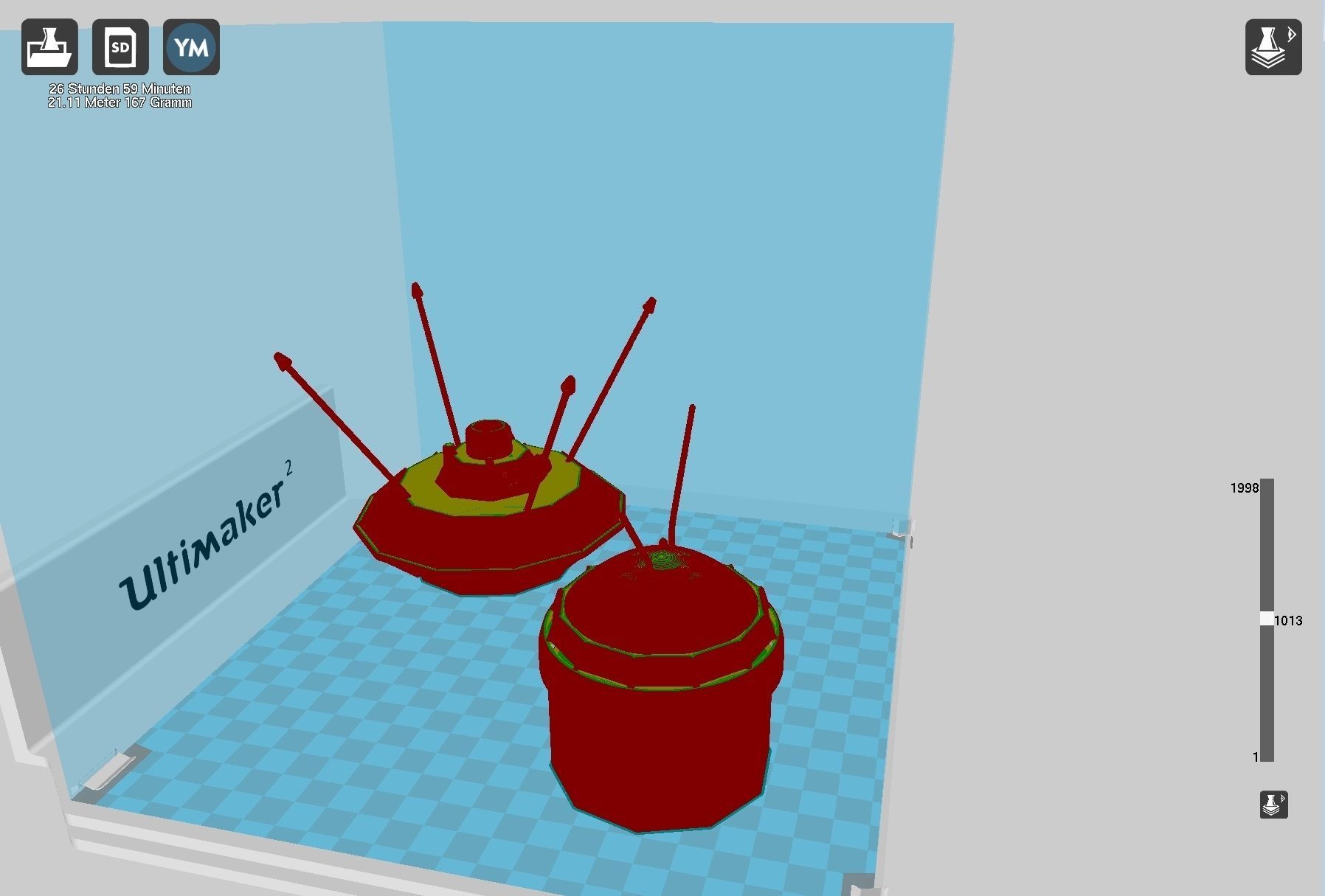 Simple Luna 3 Spaceprobe Printable Miniature 3D print model_24