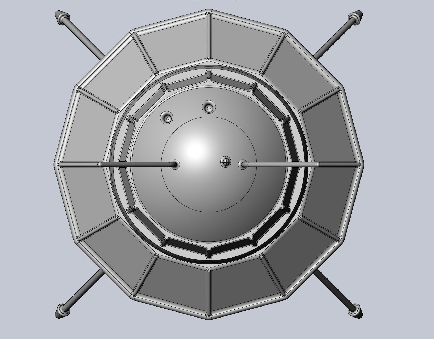 Simple Luna 3 Spaceprobe Printable Miniature 3D print model_20