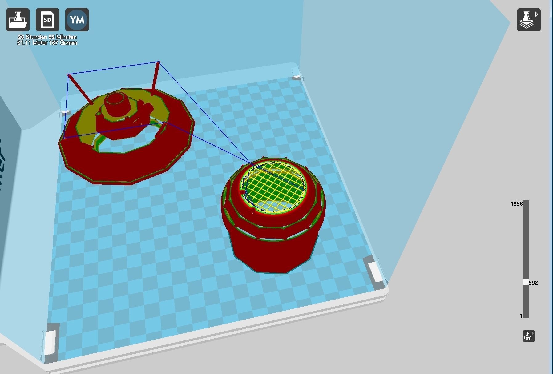 Simple Luna 3 Spaceprobe Printable Miniature 3D print model_27