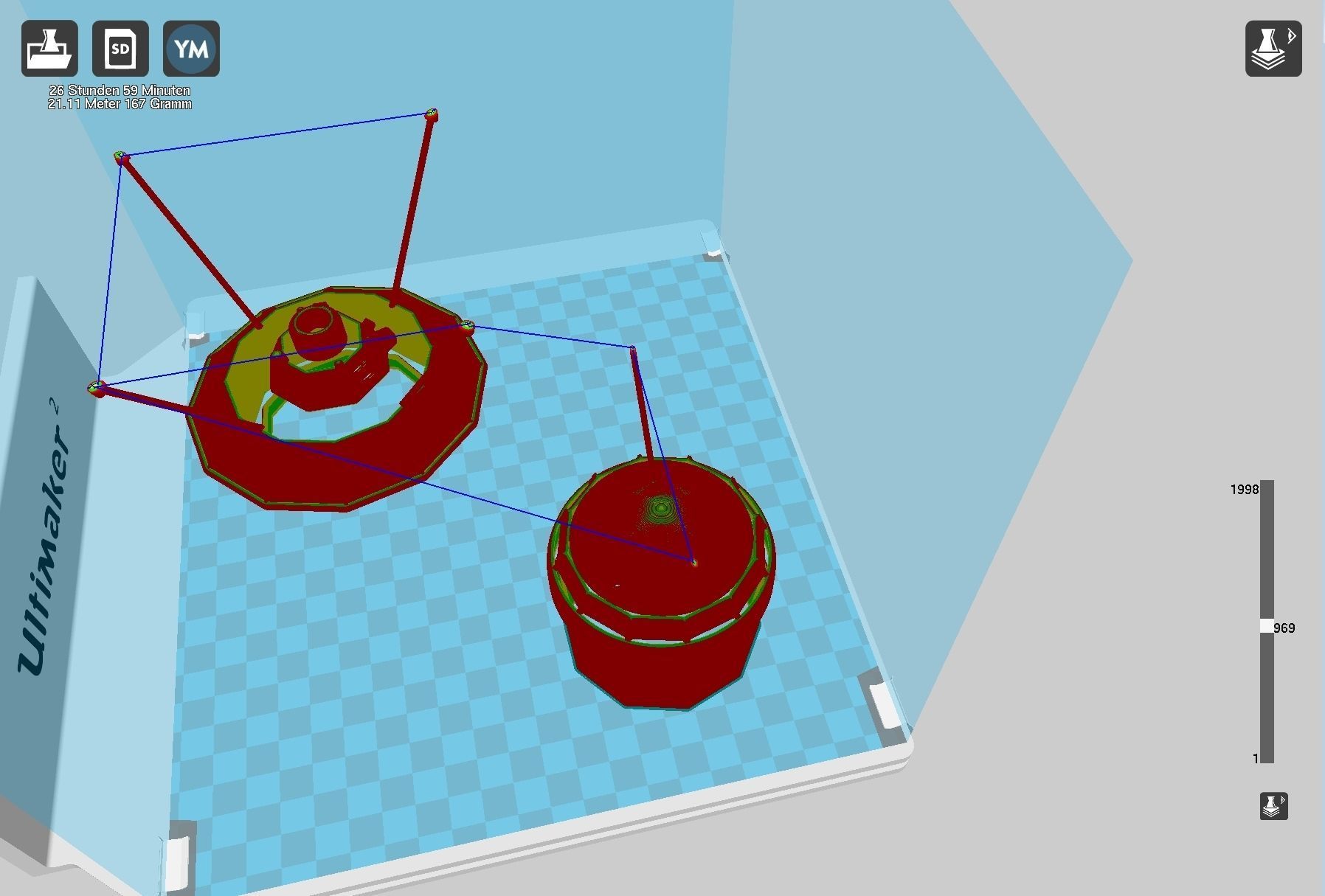 Simple Luna 3 Spaceprobe Printable Miniature 3D print model_26