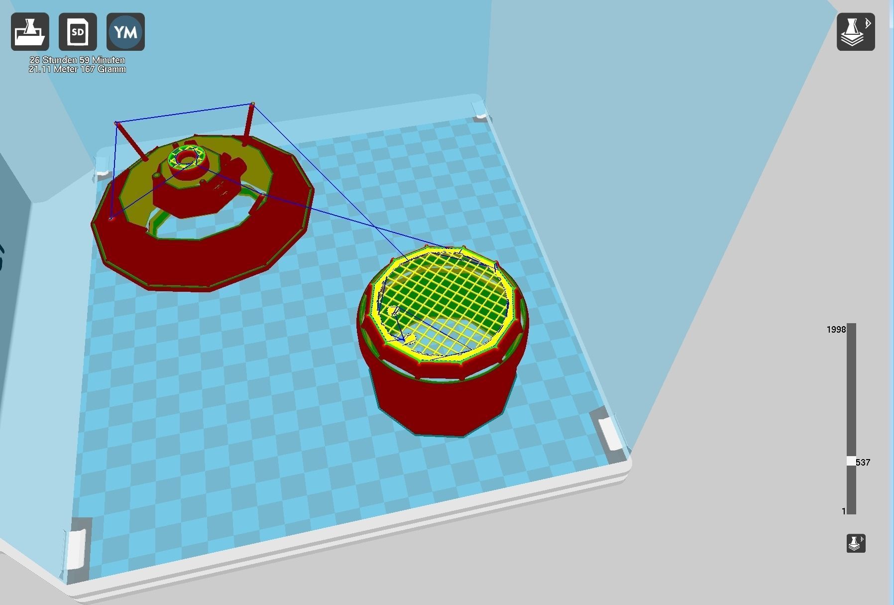 Simple Luna 3 Spaceprobe Printable Miniature 3D print model_28