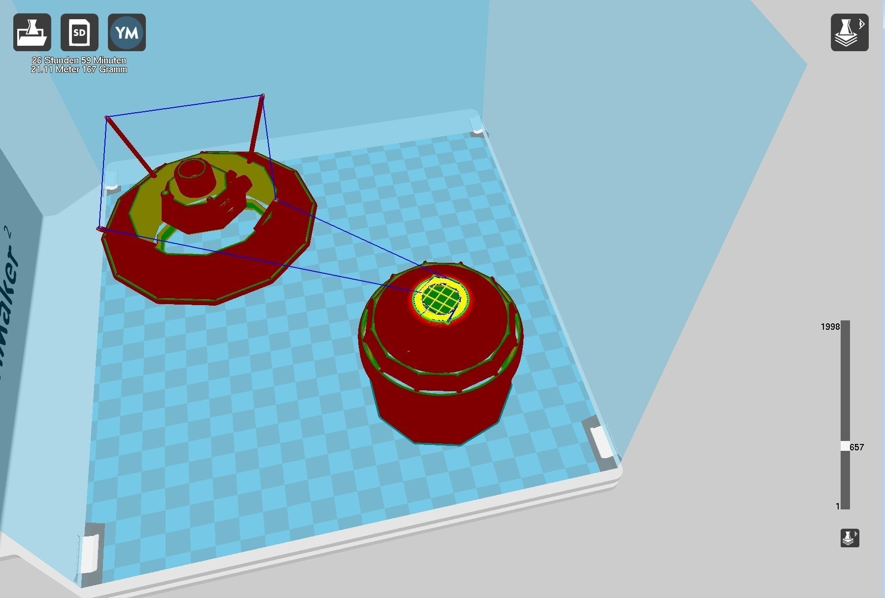 Simple Luna 3 Spaceprobe Printable Miniature 3D print model_25
