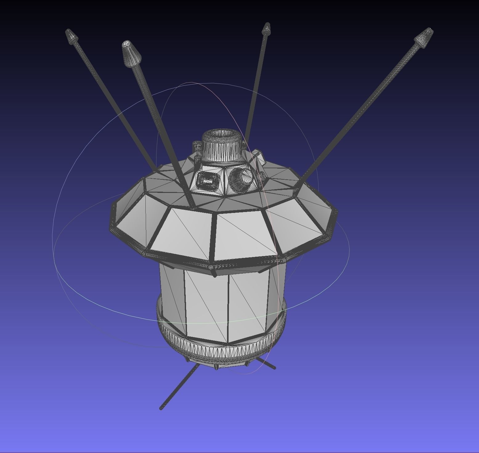 Simple Luna 3 Spaceprobe Printable Miniature 3D print model_15