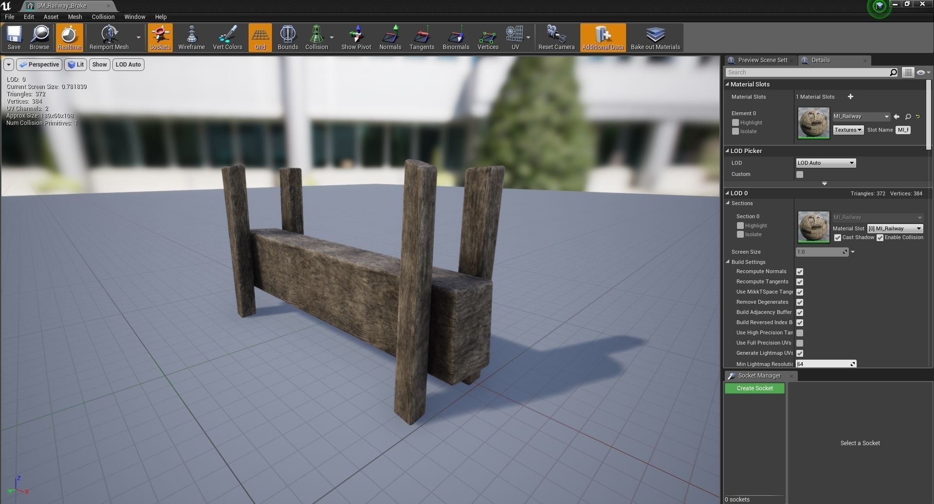 Western - Mining Cart with Railway Low-poly 3D model_8