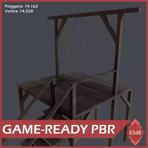 Western - Gallows Low-poly 3D model