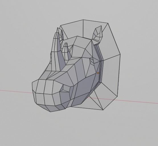 Low poly animal heads Low-poly 3D model_13