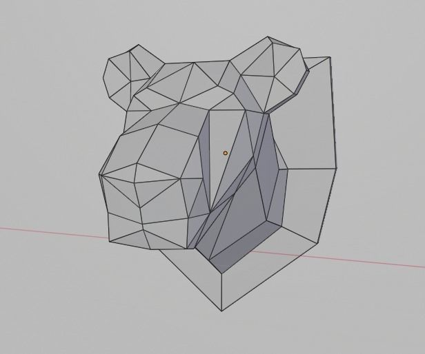 Low poly animal heads Low-poly 3D model_11
