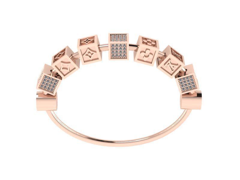 luis vuitton bracelet components 3D print model_1