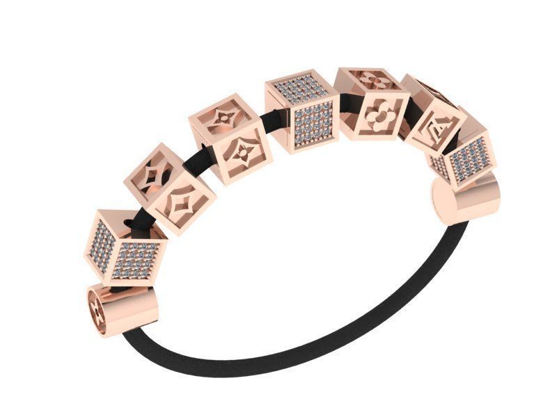 luis vuitton bracelet components 3D print model_4
