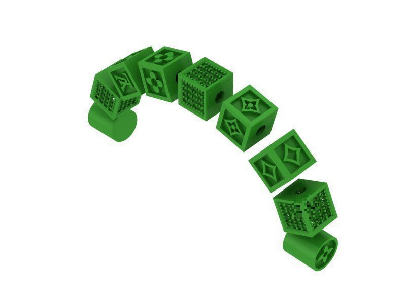 luis vuitton bracelet components 3D print model_6