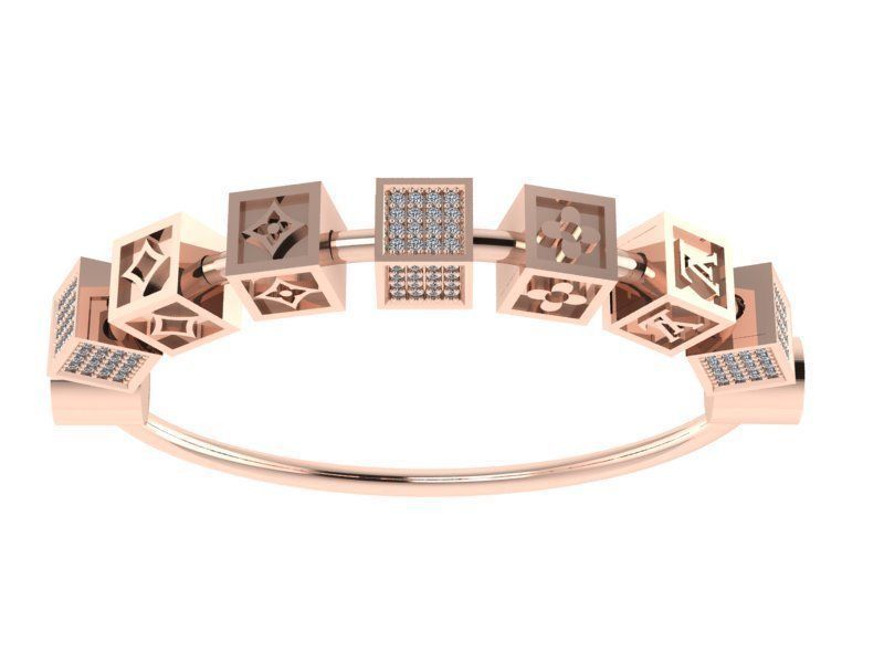 luis vuitton bracelet components 3D print model_3