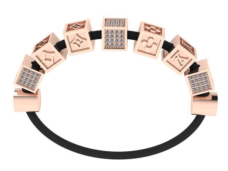 luis vuitton bracelet components 3D print model