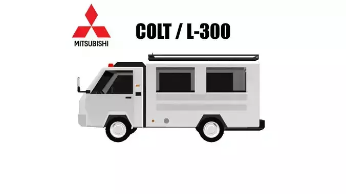 Mitsubishi L-300 Low-poly 3D model