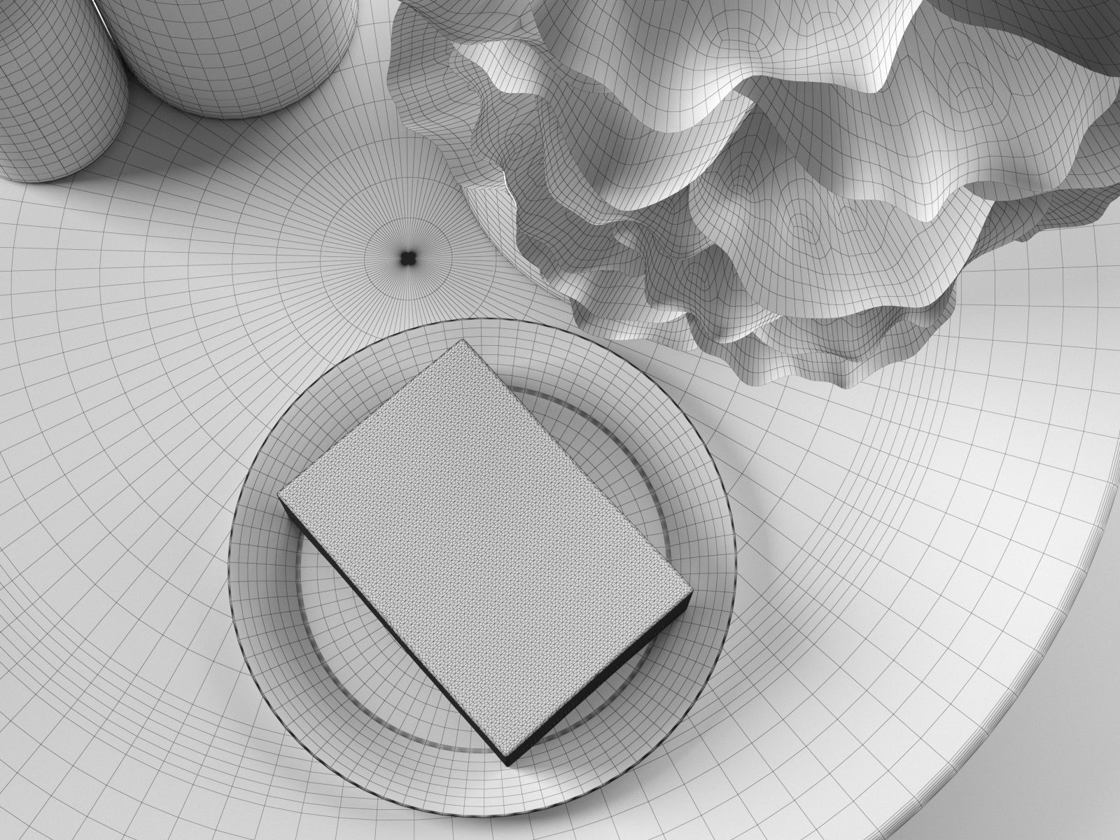 Tray with Flowers Soap and Body Products 3D model_4