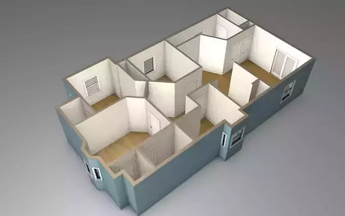 House Model floor plan of two bedroom apartment