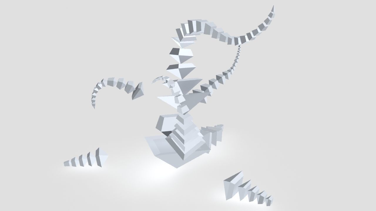 Slime creature with long tentacles 3D model_10