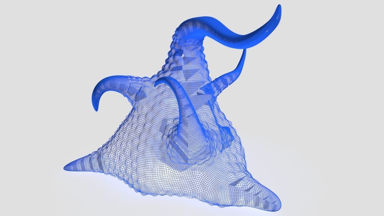 Slime creature with long tentacles 3D model_9