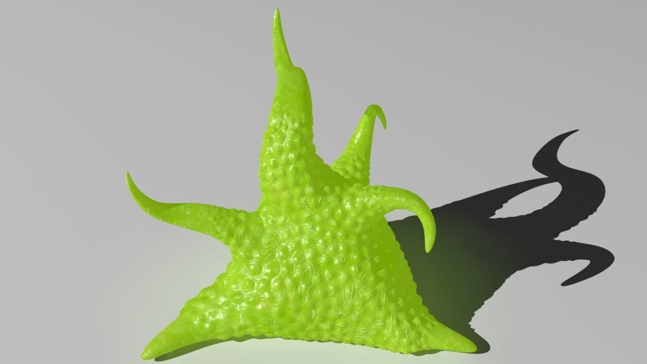 Slime creature with long tentacles 3D model_7