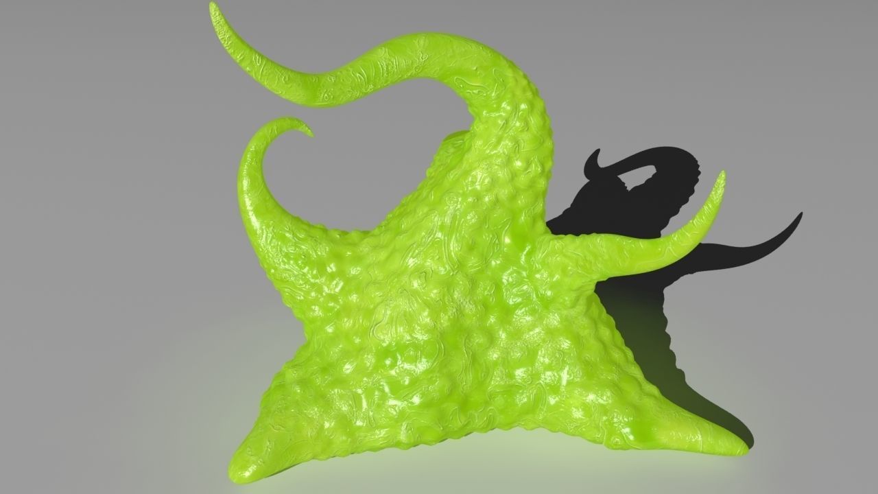 Slime creature with long tentacles 3D model_8