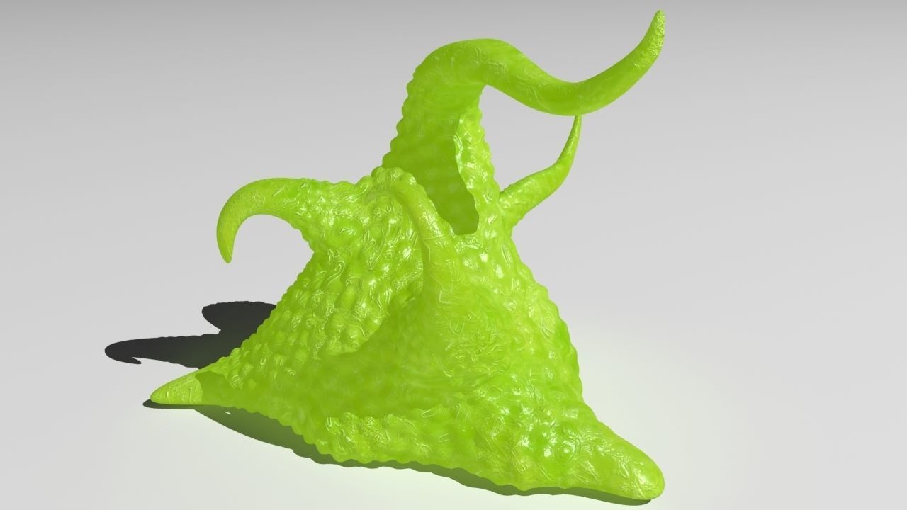 Slime creature with long tentacles 3D model_6