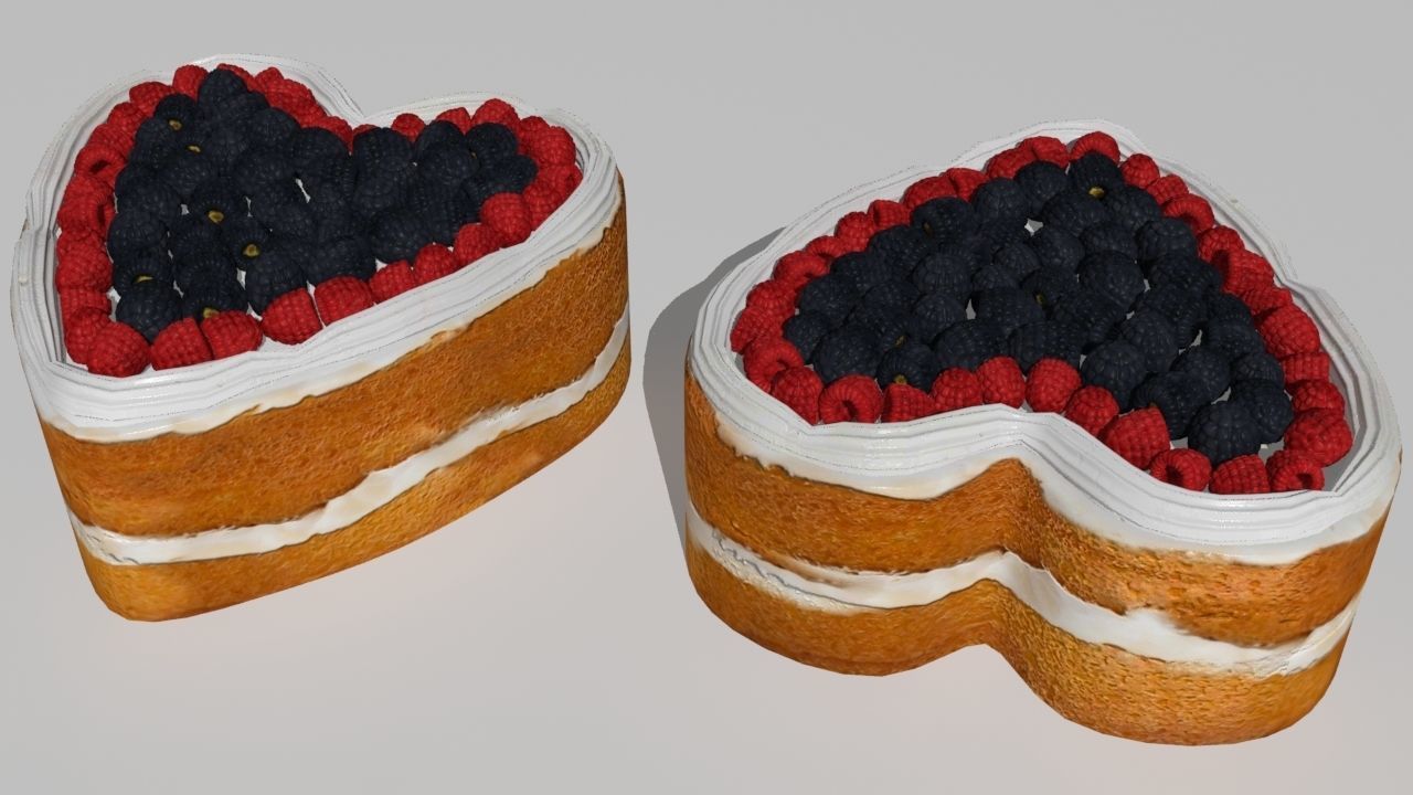 6 cakes birthday cake with candles 3D model_6