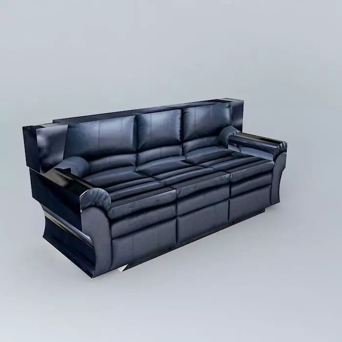 Sofa Leather Dark Blue free 3D model | CGTrader