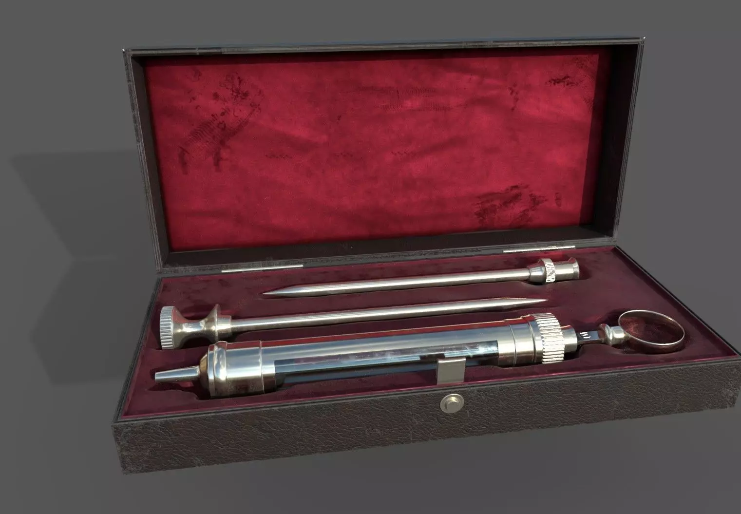 Syringe - PBR set of medical tools in box 3D model_0