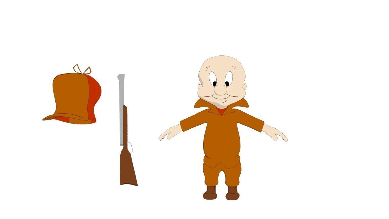 Elmer Fudd  3D model_10
