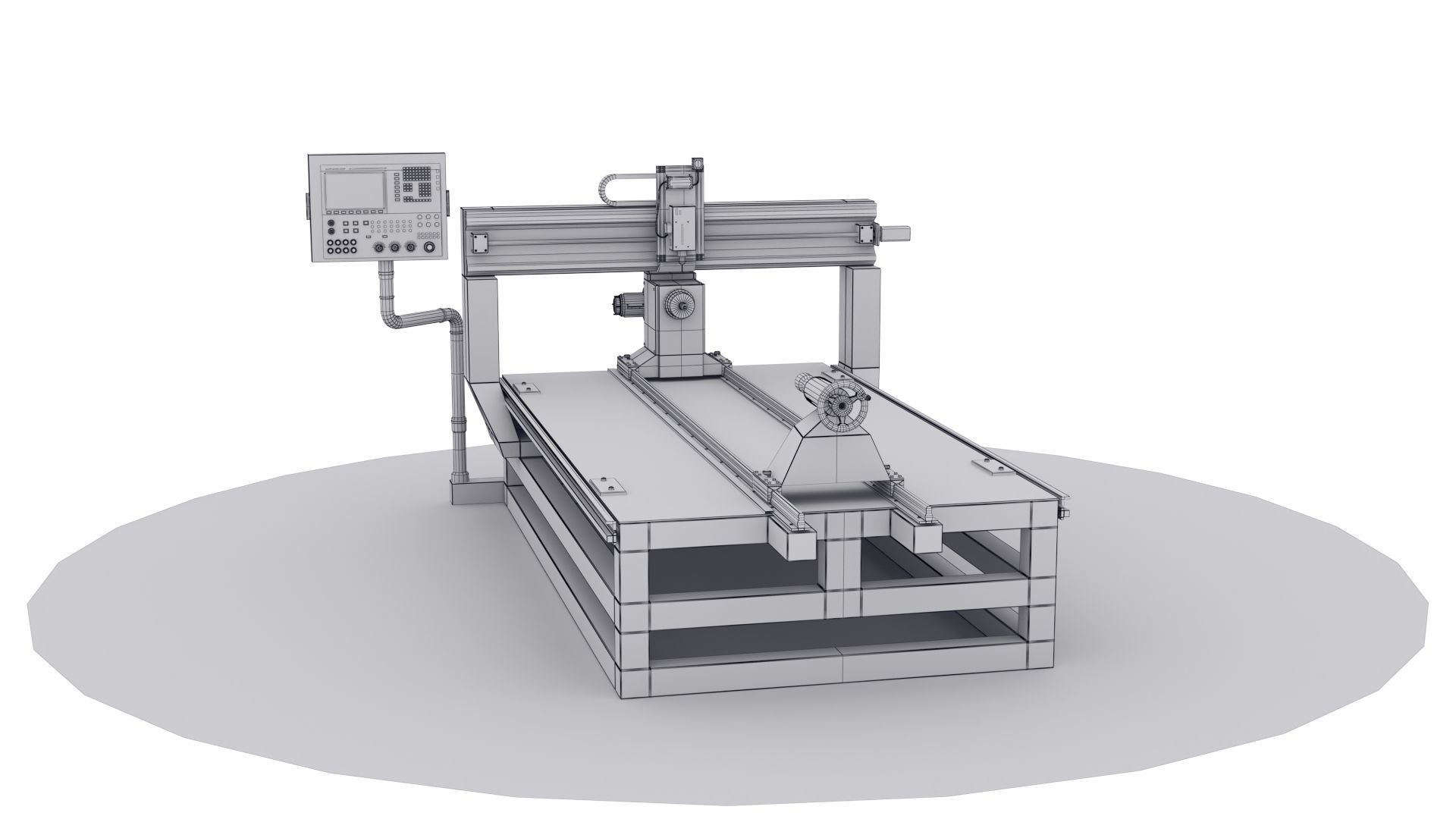 Milling machine cnc 3D model_16