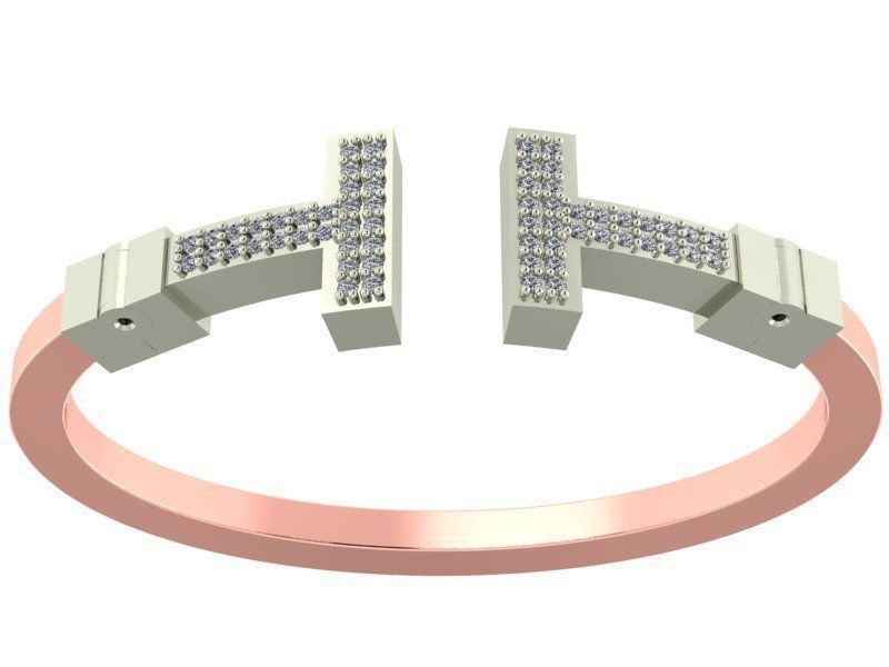 tiffany wedding bracelet 3D print model_1